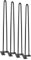 Ansobea Table en Épingle Hairpin Legs Lot de 4 Pieds de Table en métal Noir à 2 mm Pieds de Table en Acier à 2 Barres de 61 cm