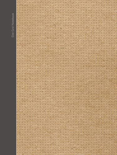 Dot Grid Notebook: An X-large dot grid journal with 100 dotted and numbered pages in an hard cover notebook ( approx. A4 ) [ Brown Paper Range ]