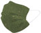 Popme 100 Mascherine Colorate Monouso per Bambini, Mascherina Chirurgica Colorata CE, con Clip Nasale Adattabile, Bustina con Chiusura Ermetica, Modello Verde Militare