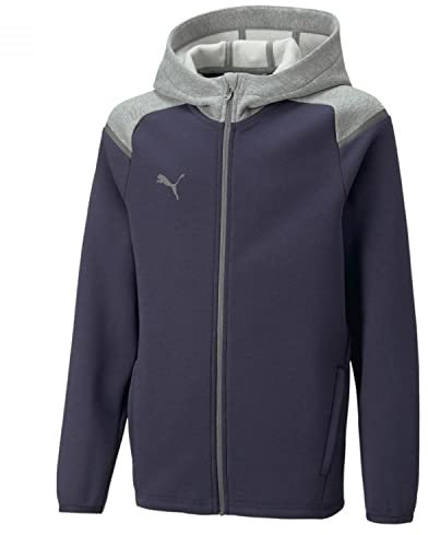 PUMA Unisex Kinder Teamcup Casuals JKT Jr Kapuzenjacke, Blau (Parisian Night), 128