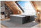 MEBLINI Boxspringbett mit Bettkasten - Gepolstert Doppelbett mit Matratze und Topper - Polsterbett mit Stauraum - Bett ohne Kopfteil - Stauraumbett - Lionel - 180x200 - H4/Dunkelgrau Webstoff
