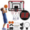 Mini Basketballkorb Indoor, Mini Basketballkorb Set für Kinder mit 2 Bällen und Punktefunktion, Basketball Korb Set Zimmer Basketball Set Basketball-Spielzeug für Jungen Mädchen Alter 4 5 6 7 8 9