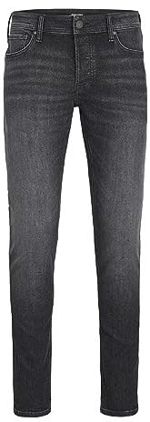 JACK & JONES Mens Denim Jeans, Glenn Original, Slim Fit, Classic Five Pocket Style, Black Denim (UK, Waist & Inseam, 36, 32, Black)