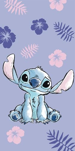 Disney Lilo und Stitch Badehandtuch Duschtuch Strandtuch Alien Mehrfarbig 70 x 140 cm 100% Baumwolle