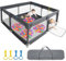 IBVIVIC Laufstall Baby Laufgitter 120x120cm, Playpen Baby 300D Oxford Gewebe mit Atmungsaktivem Netz Rutschfester Basis, Kinderzaun für Säuglinge Kleinkinder, Dunkelgrau