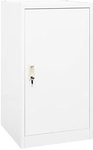 ARKEM Sattelschrank Weiß 53x53x105 cm Stahl Werkzeugschrank Sattelschrank AufbewahrungsschräNke Spind Schrank