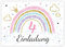 Minkocards 12 Einladungskarten zum 4. Kindergeburtstag Mädchen Regenbogen Einladung vierte Geburtstag Mädchengeburtstag Geburtstagseinladungen