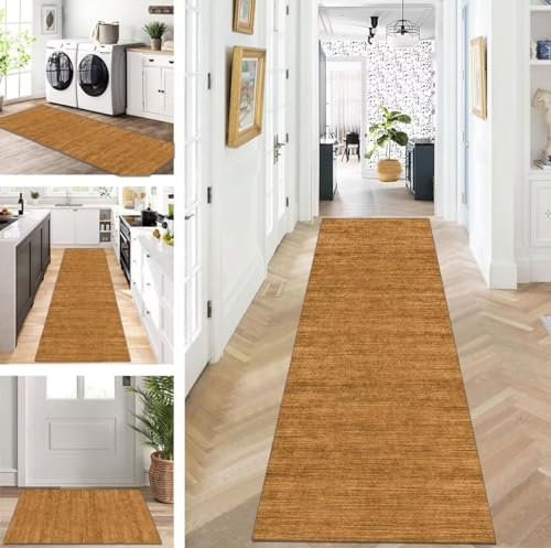 ZUZEKU Abstrakte Läufer Flur Küche Waschbar rutschfest 80X400cm Vintage Lang Küchenteppich Flurteppich Teppich Fur Korridor Wohnzimmer Schlafzimmer Meterware Anpassbar