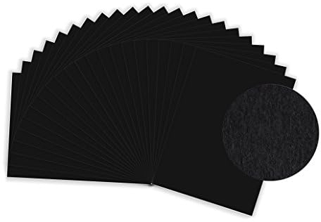 Sumico Tonzeichenpapier 50x70cm 50 Bogen schwarz I Bastelpapier 130g/m² I dickes Ton-Papier zum Basteln & Malen I Bastel-Pappe umweltfreundlich verpackt I Tonkarton bunt für Kinder, DIY (schwarz)