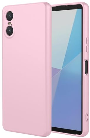 SEAHAI Cover per Sony Xperia 10 VI, Custodia Ultra Sottile in Silicone Liquido Gel Morbida con Design Dell'airbag Antiurto, Elegante Matte TPU Bumper Case Cover - Rosa