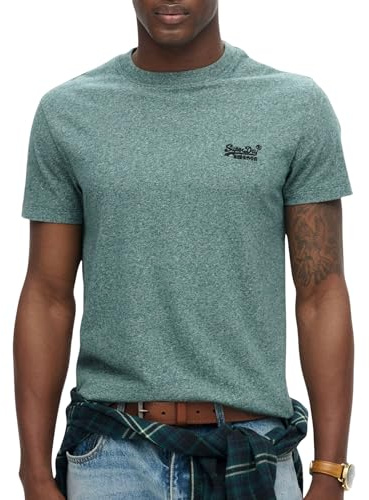 Superdry, T.Shirt Essential Logo EMB Tee, M1011245A, Supermarine Navy, S, Herren, Erwachsene
