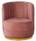 Dynamic24 Drehsessel Samt Rose Relaxsessel Polstersessel Ohrensessel Loungesessel
