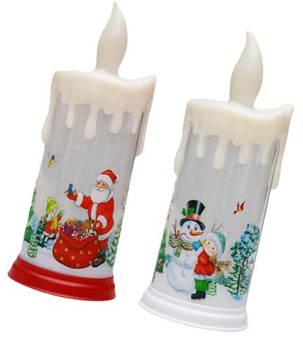 Angoily 1 Satz 2st Kerzenlicht Weihnachtskerzenlaterne Lampenschirm Aus Schwarzem Rattan Weihnachtsbaum Hängende Dekoration Weihnachtsfensterkerzen Elektrisch Flammenloses Licht Plastik