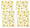 4 Blätter Sterne Sticker, 200 Stück Glitzer Stern Sticker, Gold Weihnachtssticker Weihnachtsdeko Selbstklebender Sechseckiger Sternaufkleber für Weihnachten Hochzeit Geburtstag