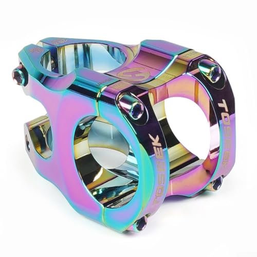 ZMdooreasy Attacco manubrio per bicicletta CNC, attacco corto da 35 mm, in lega di alluminio da 31,8 mm, per forcella MTB da strada da 3,8 cm, design leggero DH AM (colorato)