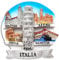 3D-Magnet Italien – Florenz Siena Venedig Rom Pisa – dekorativer Magnet für Kühlschrank und Magnettafel – Souvenir Stadt der Kunst und Geschichte – 6,5 x 7,5 cm