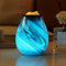 Grey Marble Swirl Electric Wax Melt Burner Art Glass Scented Candle Warmer with timer and 7 led color changing removable silicone dish for Wax Melts Fragrance Oil Night Light Candle Warmer