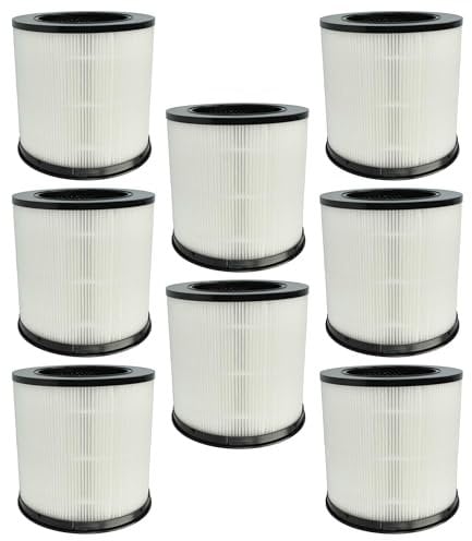 vhbw 8x filtro aria compatibile con Xiaomi Smart Air Purifier 4 Compact purificatore d'aria - filtro combinato prefiltro + HEPA + carbone attivo