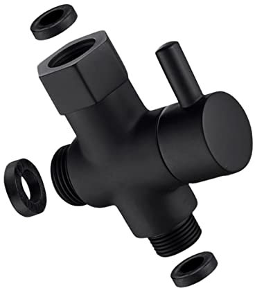 Angoily Dusche Armatur Mit Umsteller Robuster Duschmischer Für Bad Und Wc Hochwertiger Wassertrennungs-gadget Schwarz Installieren Und Langlebig