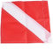 Marine Safety Essential - Bandera de buceo con costuras rojas y blancas, 9 4 x 9 4 pulgadas, material de tela Oxford