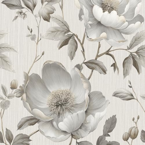 Muriva Alethia Floral Grey Wallpaper 227502
