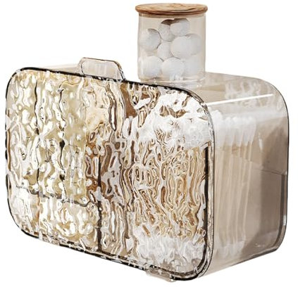 Zxfdsfdbnm Stilvoller Wattepad-Halter zum Aufhängen an der Wand, eleganter Badezimmer-Organizer für die tägliche Hautpflege