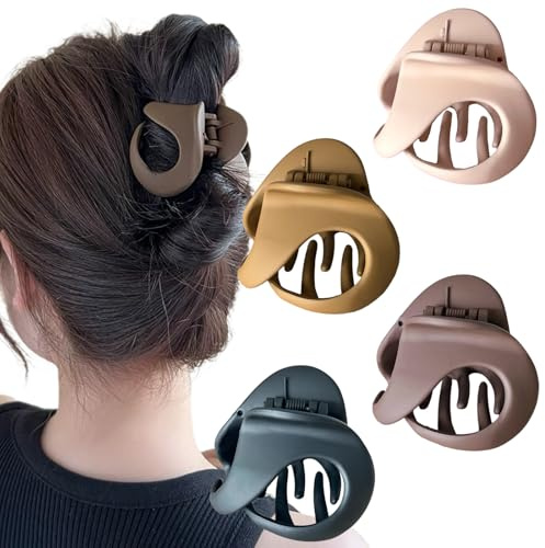 Ypkia Lot de 4 pinces à cheveux pour femme et fille - Pour cheveux fins (mat)