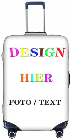 Personalisierte Kofferhülle, Kofferschutzhülle mit Foto Text, Elastische Schutzhüllen, Gepäckabdeckung Für Reisen, Den TäGlichen Gebrauch (XL(29-32in))