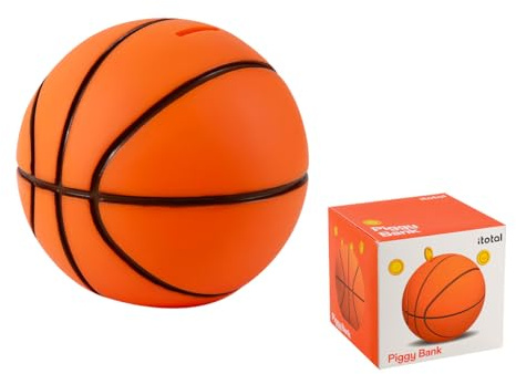 I-TOTAL® - Lustige dekorative Spardose/Münzfach aus robustem Kunststoff (Basketball)