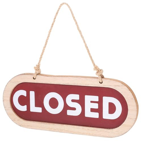 KITCHENKARATLY Doppelseitiges Holz Türschild Open Closed Geschäftsschilder mit Aufhängung Rustikales Holz Open Closed Schild für Laden Restaurant Hotel Bar Robust und Verarbeitet