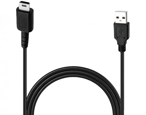 XUMCHINUANG Charger Cable for Nintendo DS Lite and Nintendo DS, 1.2m USB Charging Cable for Nintendo DS Lite, NDSI 3DS 3DSXL 3DSLL (Dark Black, 2 Pcs)