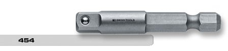 PB Swiss 454 Adaptor Male Hexagon 1/4 - Male Square 1/4 for Drive Sockets by PB Swiss