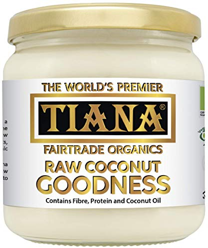 TIANA Fairtrade Organic Raw Coconut Goodness, Pure Unsweetened Coconut Flesh 350ml
