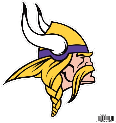 NFL Siskiyou Sports Fan Shop Minnesota Vikings Logo Magnete 20,3 cm Blatt Teamfarbe