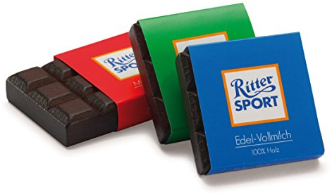 Erzi 14311 Ritter Sport Mini Mix aus Holz, Kaufladenartikel für Kinder, Rollenspiele