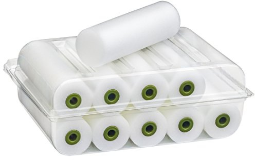 Colorus Lackierwalzen Set 100x Schaumstoff Farbroller fein - Lackierrollen 11 cm gerade – Lackrollen für wasserbasierte & lösemittelhaltige Lacke, Kreidefarben – Türen, Möbel & Glatte Flächen