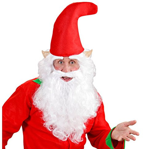NET TOYS Zwergenmütze Zipfelmütze Wichtel rot Zwergenhut Wichtelmütze Hut Zwerg Gnom Zwergen Mütze Märchen Kostüm Accessoire