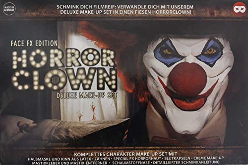 Metamorph Horror Clown Deluxe Set Deluxe Make Up Mezze Maschere Set Halloween Carnevale Party