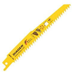Diager - 25 lames de scie sabre HCS pas de 4,2 x Lu. 130 mm spécial plâtre et fibrociment - L200WL15025 - Diager