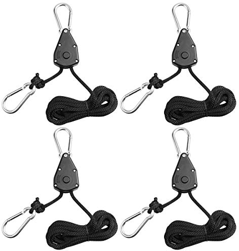 2 Stücke Seil Ratsche mit Haken für Pflanzenlampe 1/8 Zoll …