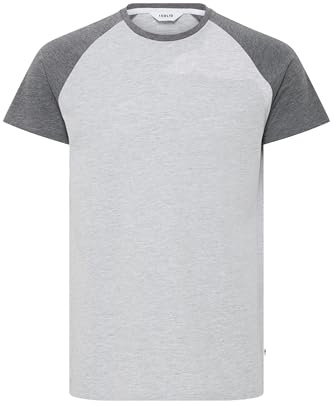 !Solid SDBastian Herren T-Shirt Kurzarm Shirt mit Rundhals-Ausschnitt Baumwollmischung Regular fit, Größe:S, Farbe:Light Grey Melange (8242)