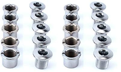 Neuocean 10pcs Bike Double Chainring Bolts Kits Chainwheel Bolts & Nuts Cycling Disc Screws For Road Bike Mountain Bike BMX MTB