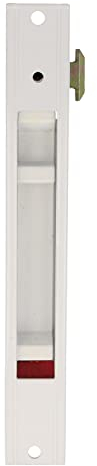 Amig - Cierre de Embutir para Ventanas y Puertas Correderas de Aluminio - Cerradura de Gancho para Empotrar - De Aluminio Acabado en Blanco - Medidas: 174 x 23 mm