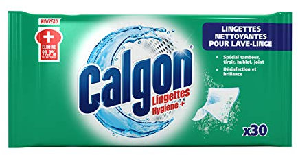 Calgon Lingettes Nettoyantes Lave-Linge Hygiène Plus - 30 Lingettes