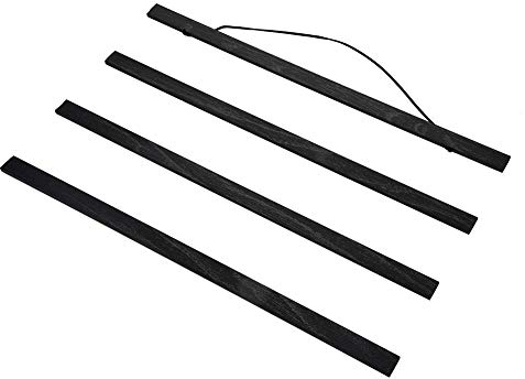 Tnfeeon schwarzer hölzerner Fotorahmen DIY Holzrahmen Wand Aufhänger Magnetischer Bild Plakatrahmen für Rolle Segeltuch Druckplakat Ausgangsdekor Wand Kunst(40cm)