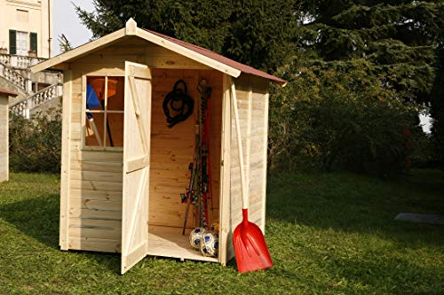 CABEX CO. S.r.l. - Casetta Ricovero Attrezzi da Giardino in Legno, Doghe Spessore 16 mm. Modello [C160/2]