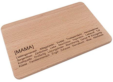 KATINGA Frühstücksbrett für Mama zum Muttertag/Geburtstag (Mama)