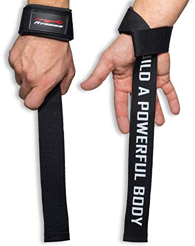 Zughilfen [2er Set] Build a Powerful Body (+ Trainingspläne) - Zugbänder für Fitness, Krafttraining, Bodybuilding, Crossfit & Calisthenics für Frauen und Männer