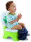 BALLSHOP Baby Potty Toilet 3 In 1 Baby Toddler Toilet Baby Potty Toilet Music Potty Training Seat for Boys and Girls Encourage Practice and Reward (Green)