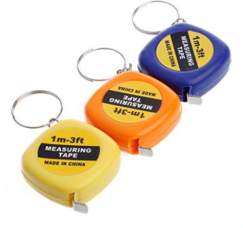 Belti Einfaches einziehbares Lineal Maßband Mini Portable Pull Ruler Keychain 1m / 3ft